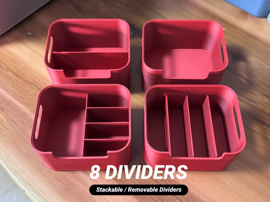 Stackable Desk Organizer / 8 Dividers